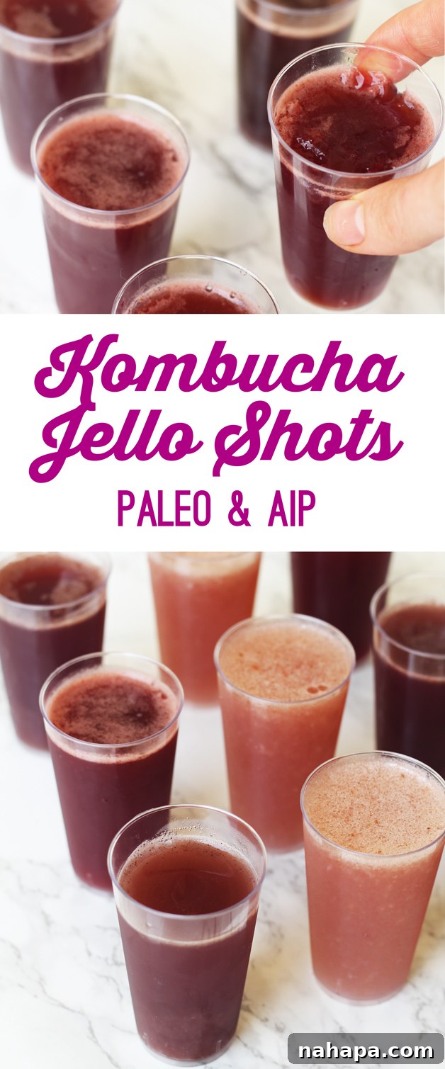 Probiotic Party Bites 5 Kombucha Jello Shots (Paleo, AIP)