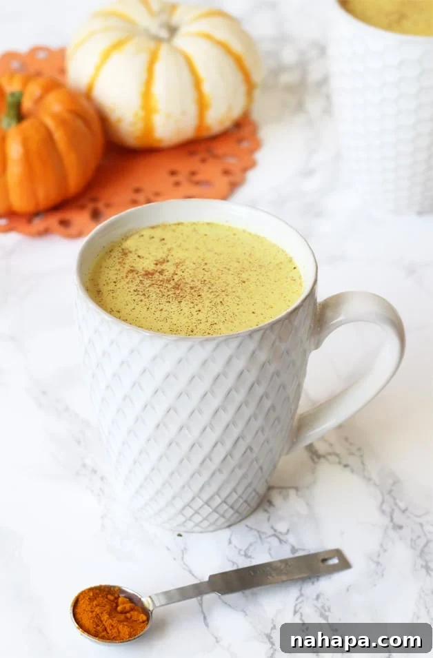 Anti-Inflammatory Pumpkin Spice Turmeric Latte (Dairy Free, Paleo & AIP)
