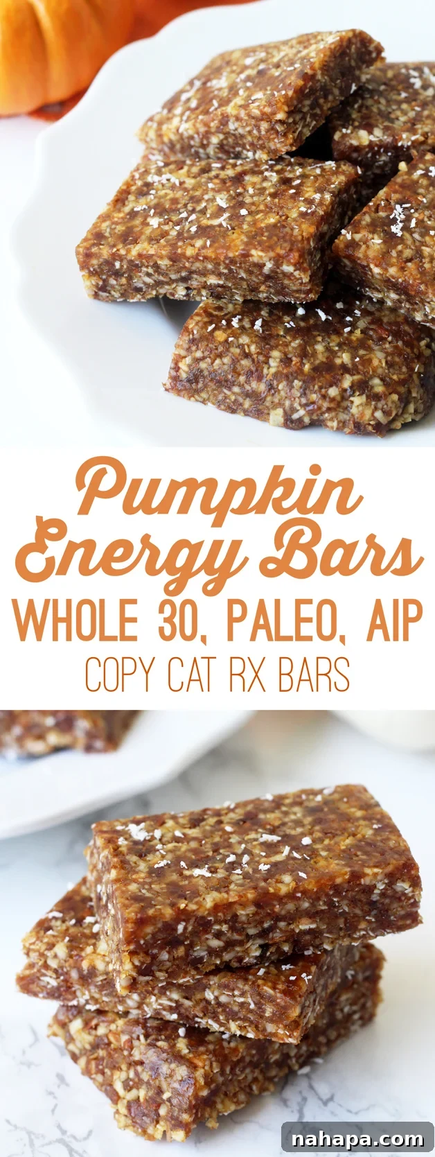 Two rows of perfectly cut Pumpkin Energy Bars on parchment paper, ready for healthy snacking.