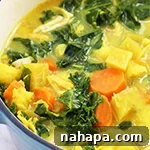 Turmeric Chicken Soup in a bowl