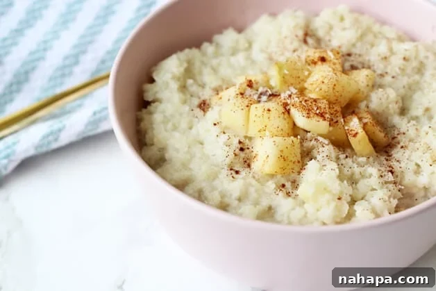 Cauli-Oats Grain Free Paleo AIP Breakfast 3 Grain Free Cauliflower "Oatmeal" (Paleo, AIP, Whole30)