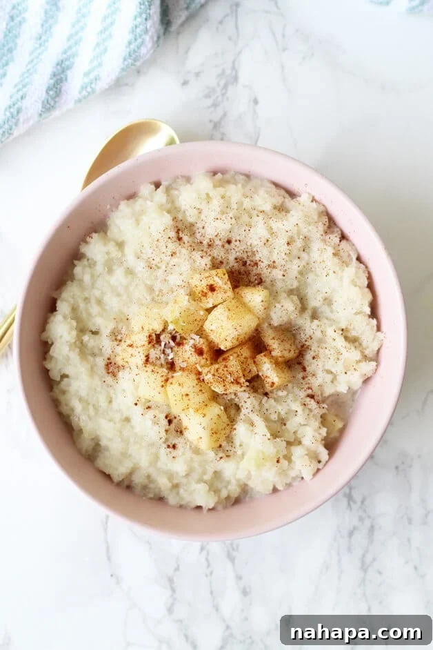 Cauli-Oats Grain Free Paleo AIP Breakfast 5 Grain Free Cauliflower "Oatmeal" (Paleo, AIP, Whole30)