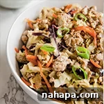 Egg Roll In a Bowl with Ginger Cream Sauce