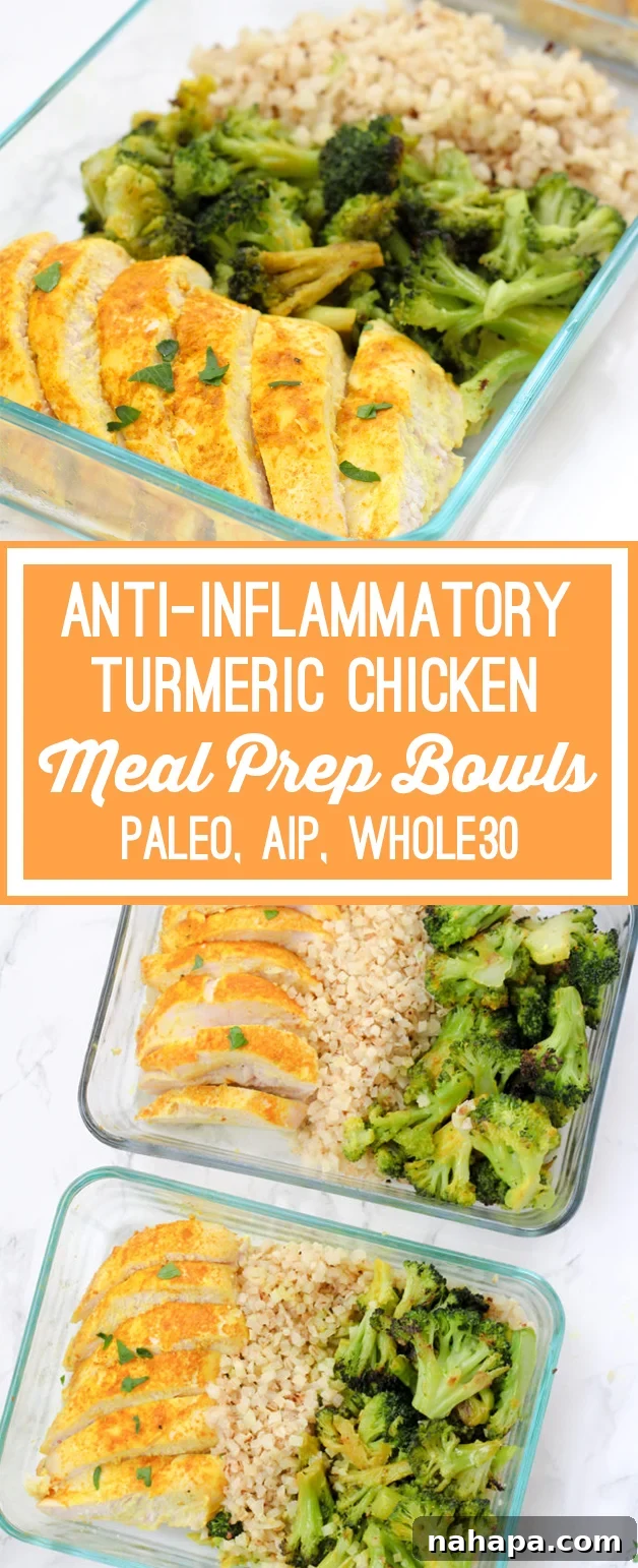 Wellness Turmeric Chicken Meal Prep 5 Anti-inflammatory Turmeric Chicken Meal Prep Bowls