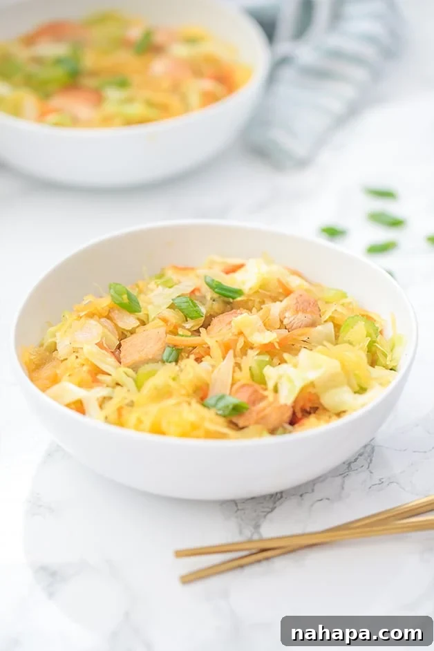Spaghetti Squash Chicken Chow Mein (Paleo, Whole30, AIP)