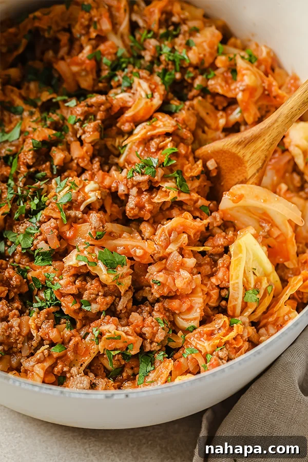 Easy One Pot Unstuffed Cabbage Roll