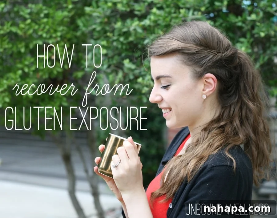 Strategies for recovering from accidental gluten exposure, featuring a person looking thoughtfully