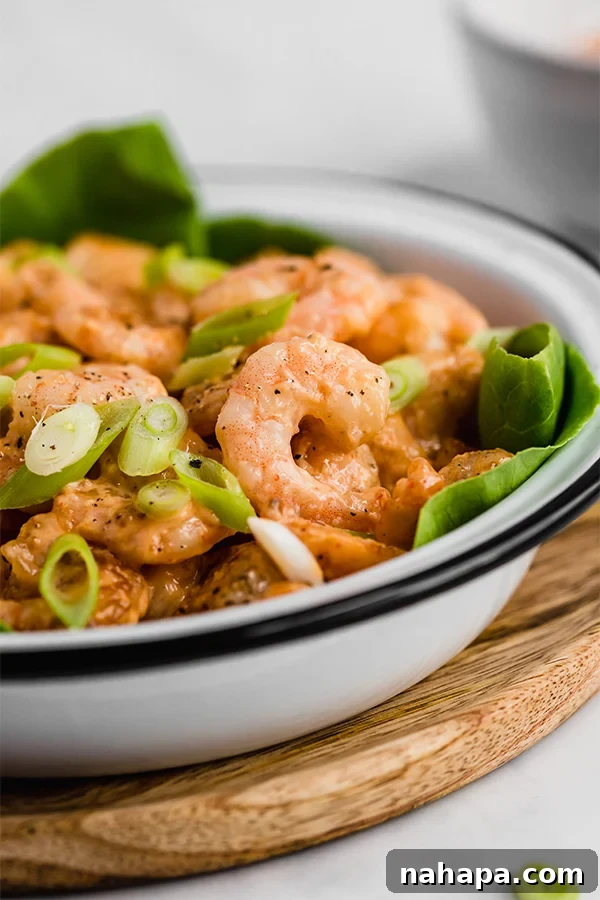 Bang Bang Shrimp served with fresh green onions