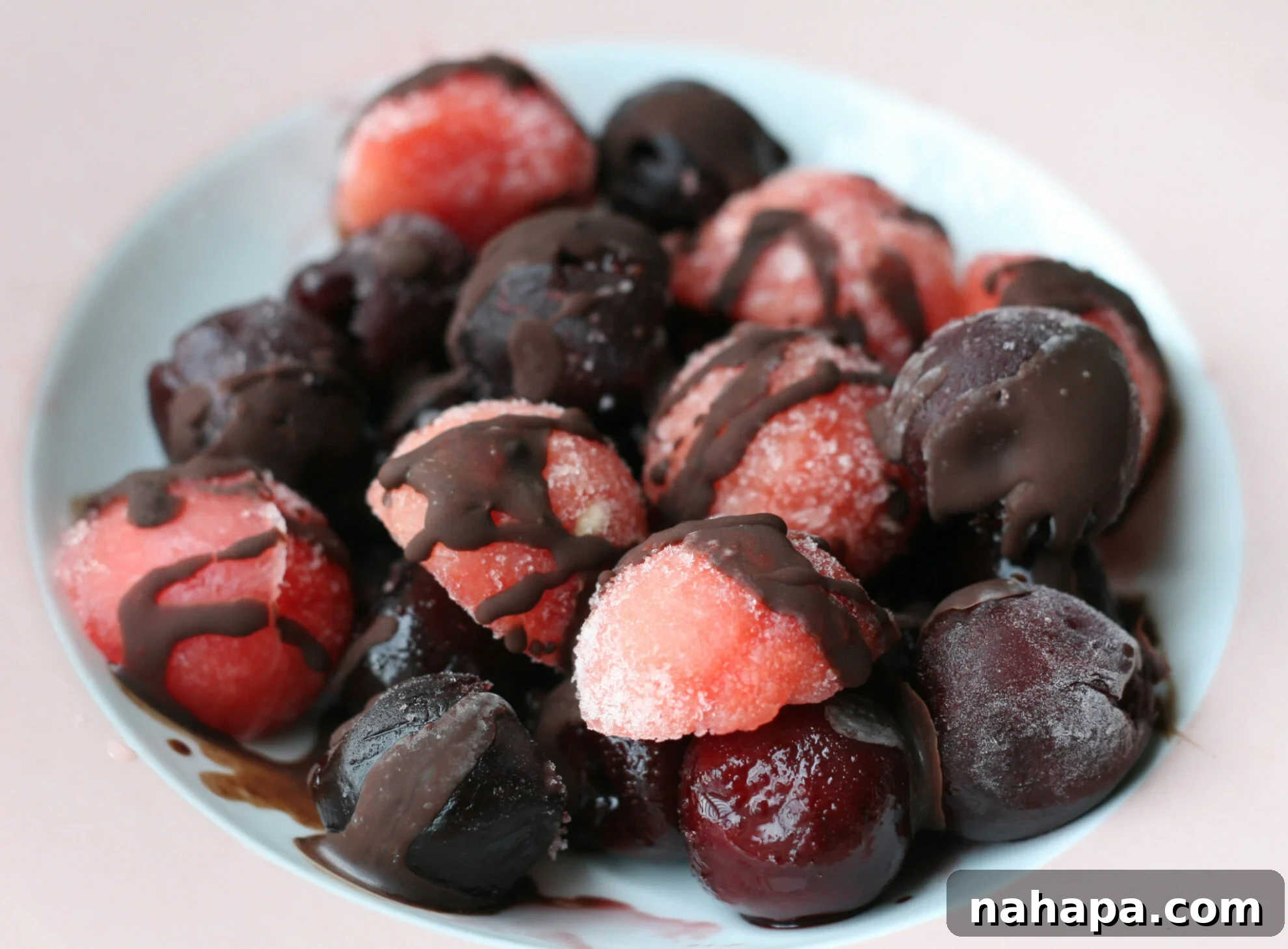 Frozen Chocolate Fruit Salad (AIP, Paleo)