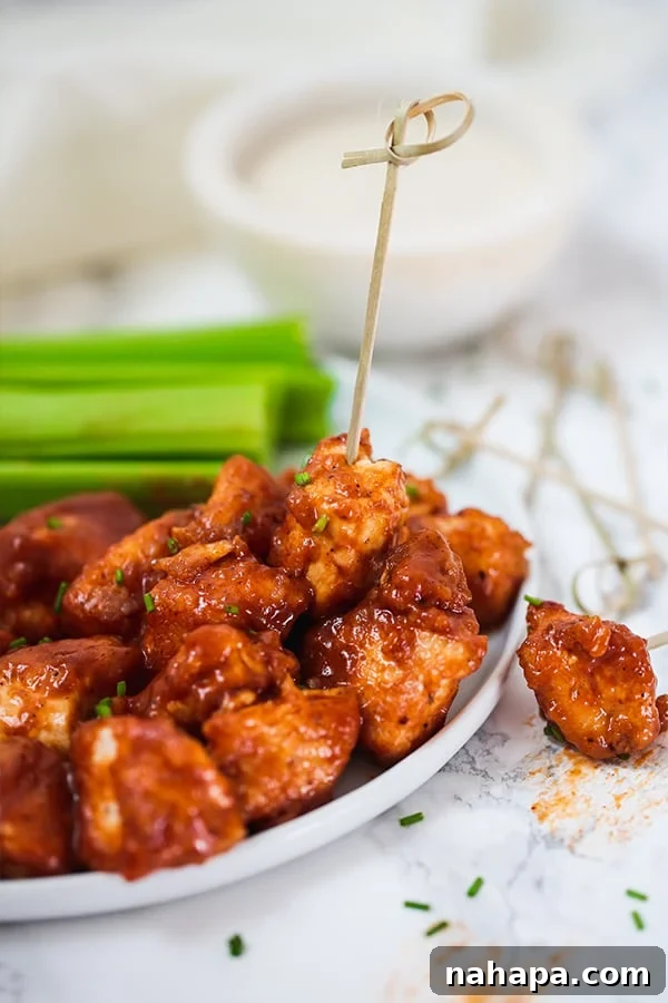 Close-up of golden brown BBQ Chicken Poppers