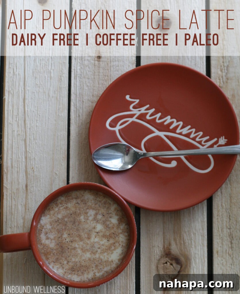 AIP Pumpkin Spice Latte Dairy Free and Paleo 2 AIP Pumpkin Spice Latte, a healthy dairy-free and coffee-free fall drink