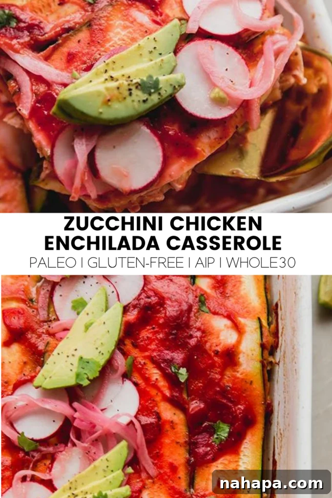 Classic image of Zucchini Chicken Enchilada Casserole from 2018