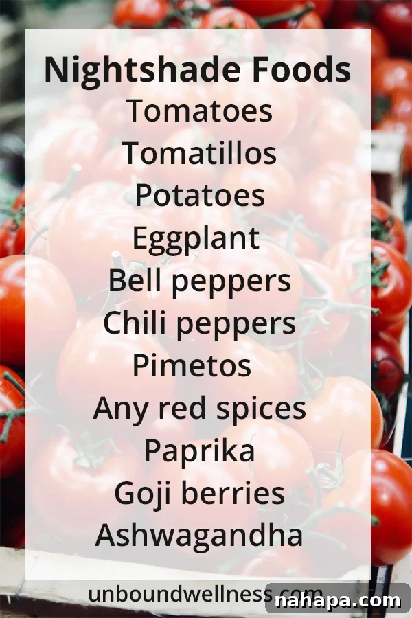 Nightshade Food List - Visual Guide for Identification