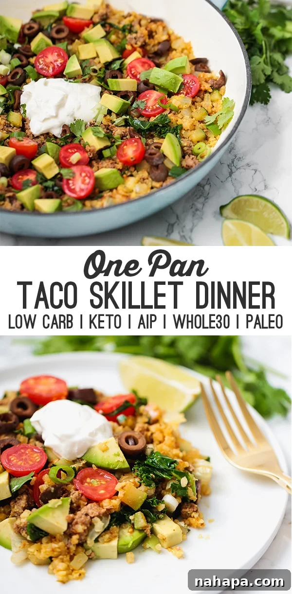 Pin for One Pan Taco Skillet