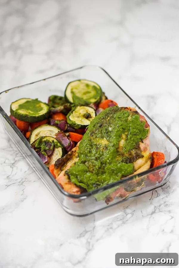 chicken pesto meal prep