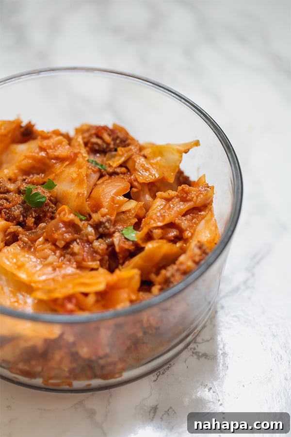 cabbage roll in a bowl