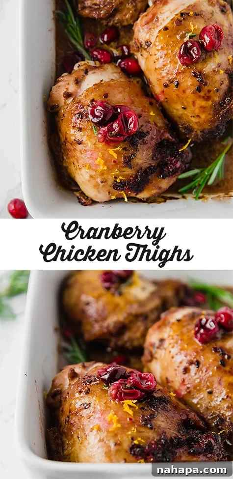 Pin for Later: Orange Cranberry Balsamic Chicken Thighs