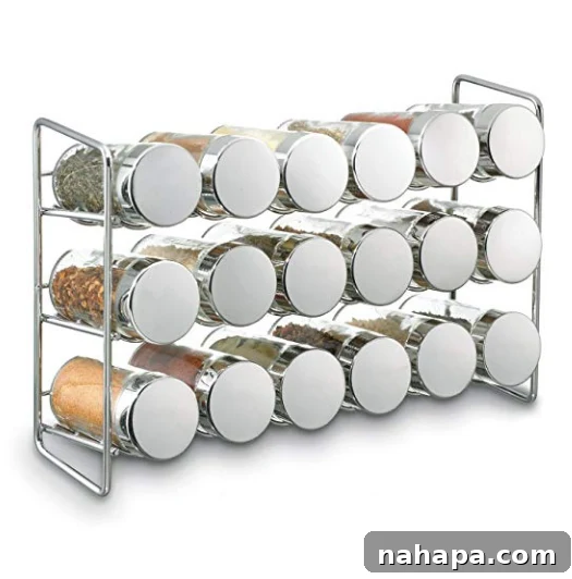 Festive Kitchen Essentials Gift Guide 11 Spice Rack with Labeled Jars