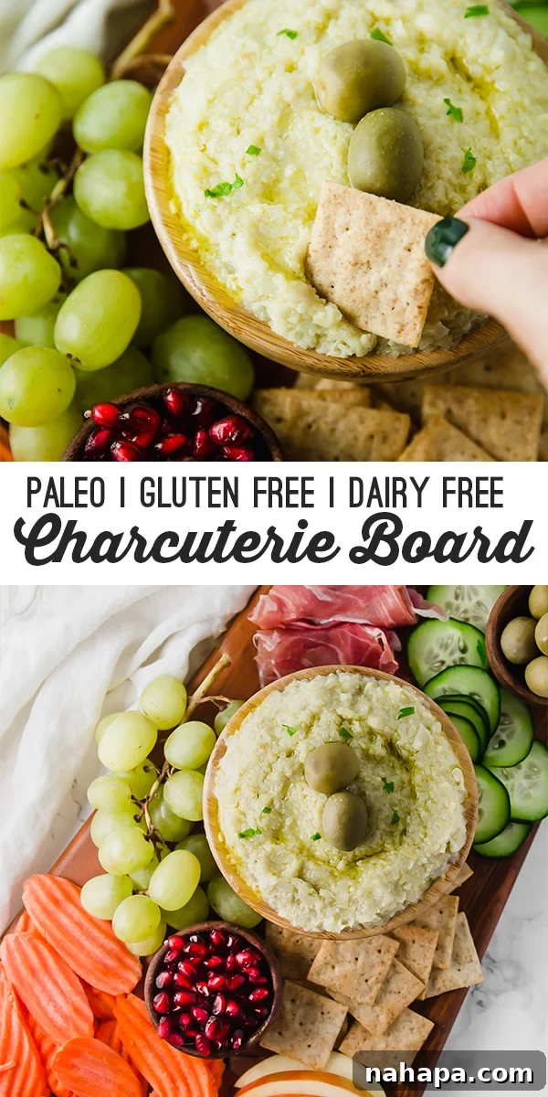 Pinterest optimized image for Paleo Charcuterie Board.
