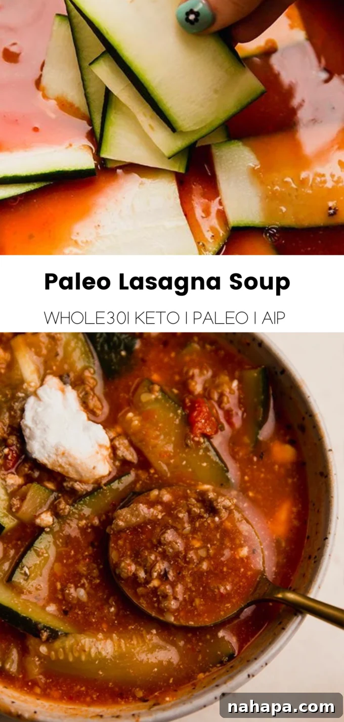 Paleo Lasagna Soup: Clean Eating Comfort 8 A vibrant bowl of Paleo Lasagna Soup, illustrating its healthy and delicious nature