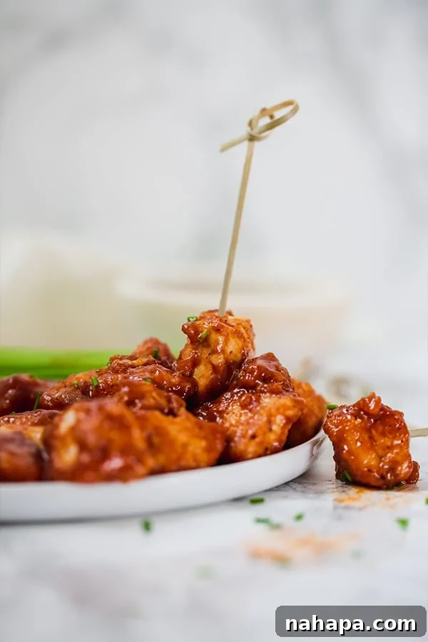 Paleo BBQ Chicken Poppers, juicy and flavorful, perfect as a healthy summertime meal or a game day appetizer, compliant with Whole30 and AIP.