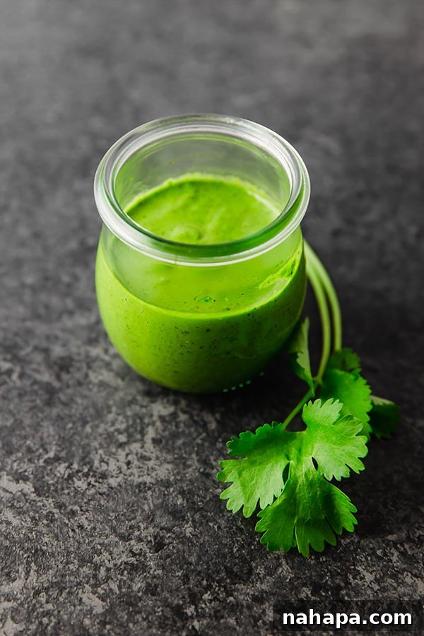 Chimichurri Sauce in a glass jar