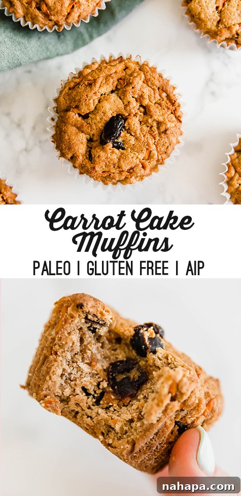 Irresistible AIP Paleo Gluten Free Carrot Cake Muffins 6 Carrot Cake Muffins