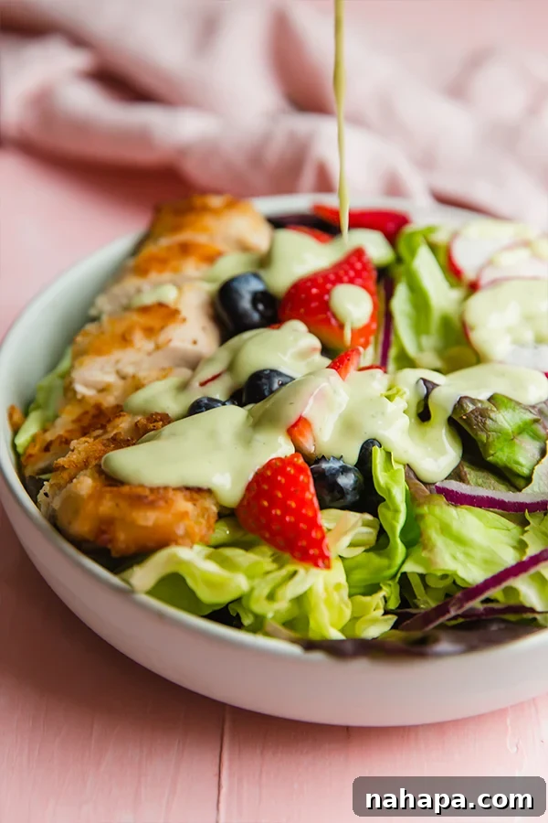 Crispy Chicken Salad on a Plate