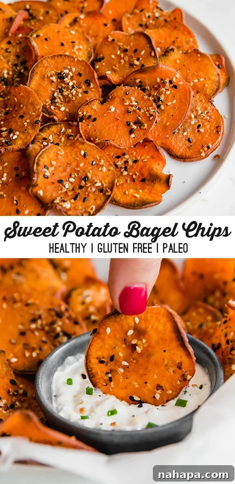 sweet potato bagel chips