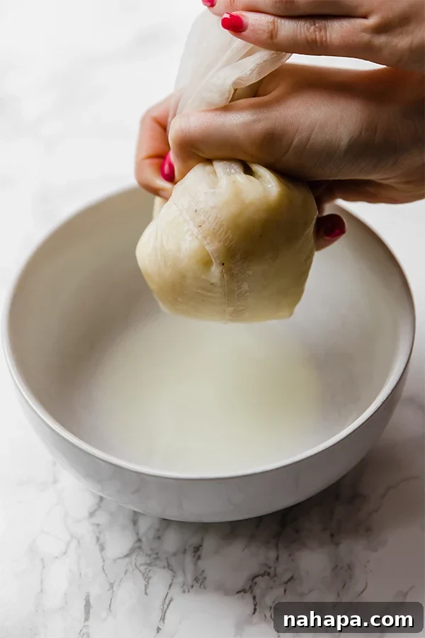 Homemade Trader Joe's Cauliflower Gnocchi 3 Strained cauliflower ready for gnocchi dough