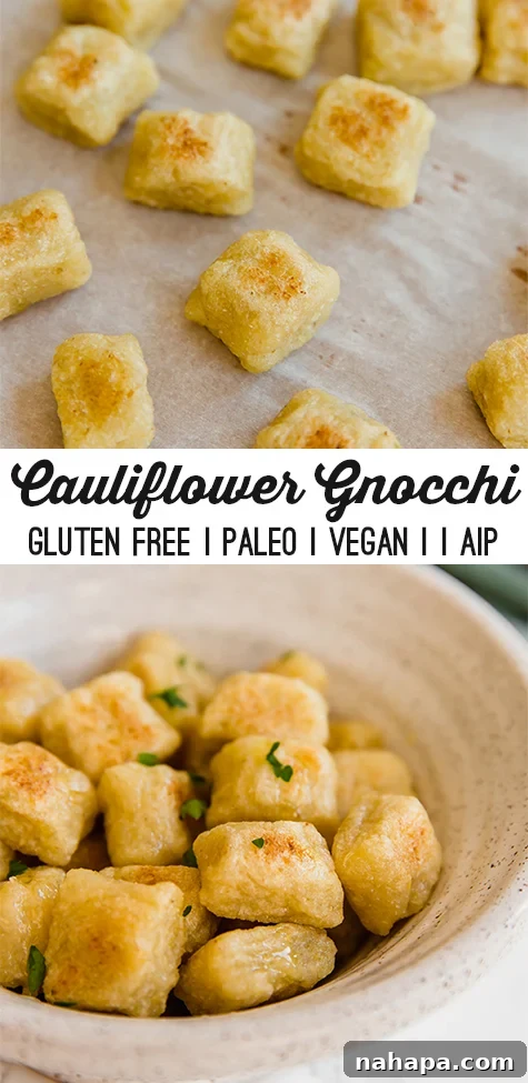 Homemade Trader Joe's Cauliflower Gnocchi 8 Cauliflower gnocchi with lemon and parsley, a paleo, gluten-free, vegan, and AIP Trader Joe's copycat recipe