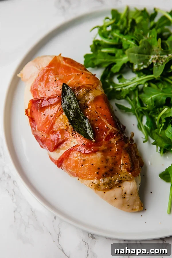 Baked Prosciutto Wrapped Chicken Saltimbocca main image