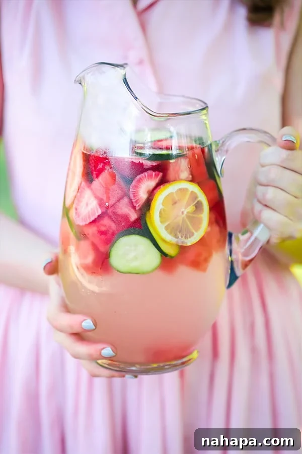 Elegant Ginger & Fruit Infused Water