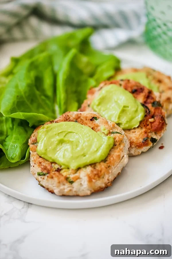 Spinach Avocado Chicken Burgers AIP