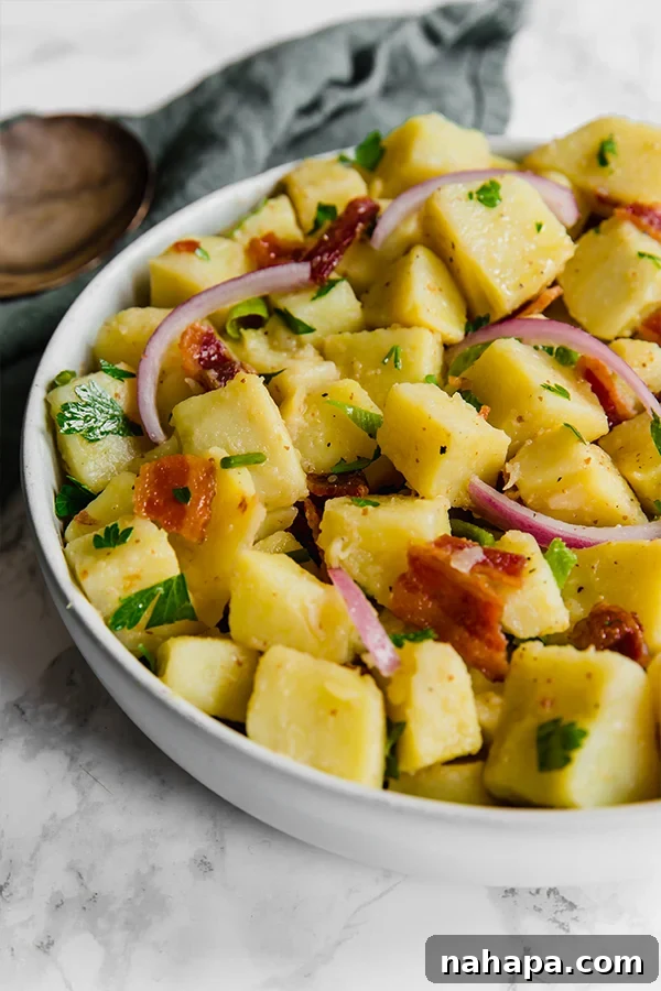 Refreshing No Mayo Potato Salad, AIP friendly with sweet potatoes