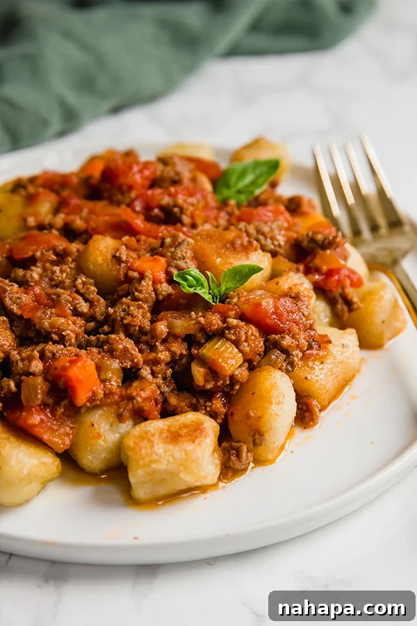 Cauliflower Gnocchi Bolognese