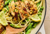 Bright Lemon Goat Cheese Pasta