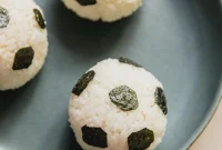 Tuna Onigiri Shaped Like Soccer Balls