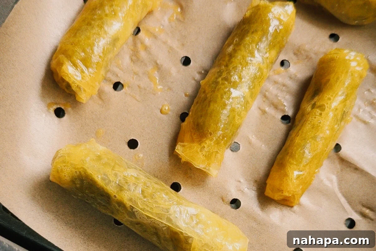 Rice paper pickles uncooked in the air fryer